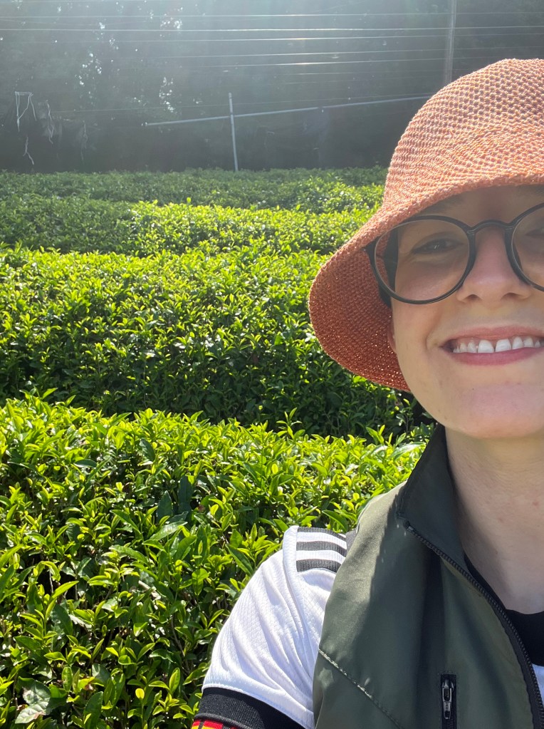 Selfie of Maren smiling in the sun at Aoi Mori